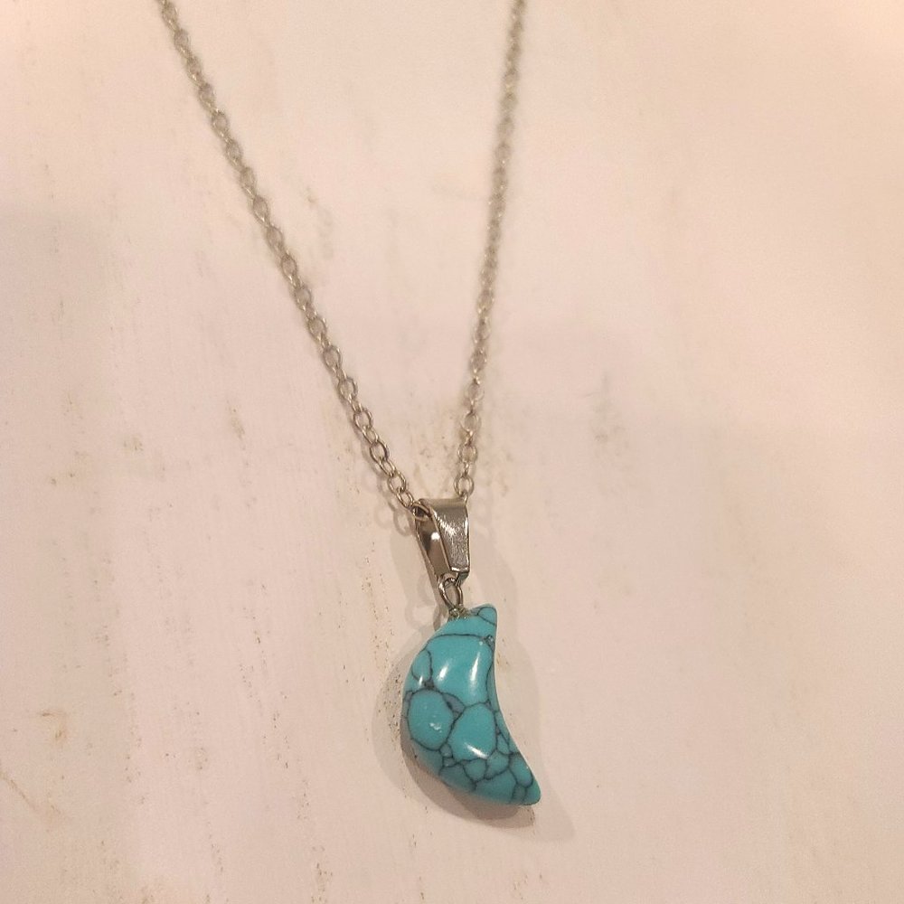 Turquoise Stainless Steel Necklace